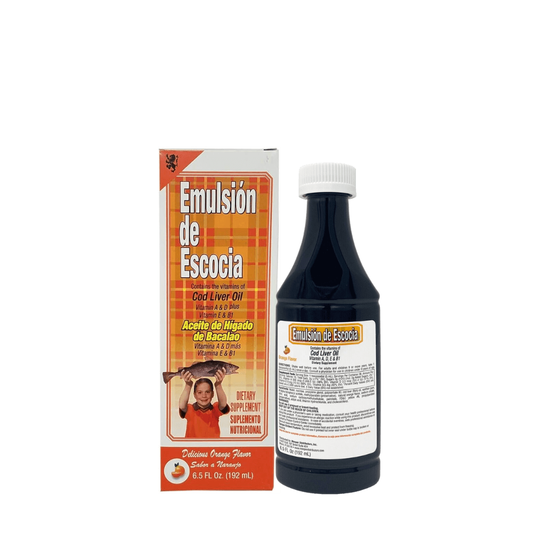 Emulsión de Escocia Naranja Jarabe para Niños