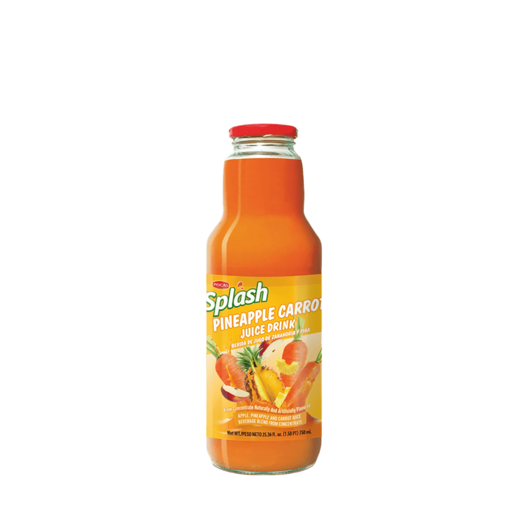 Splash, Jugo de Zanahoria y Piña, Vidrio.