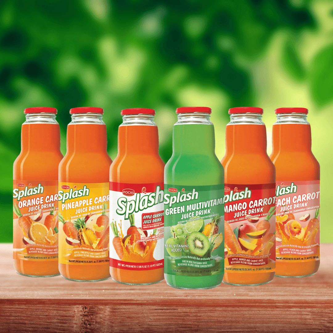 Splash, Jugo de Zanahoria y Manzana, Vidrio.