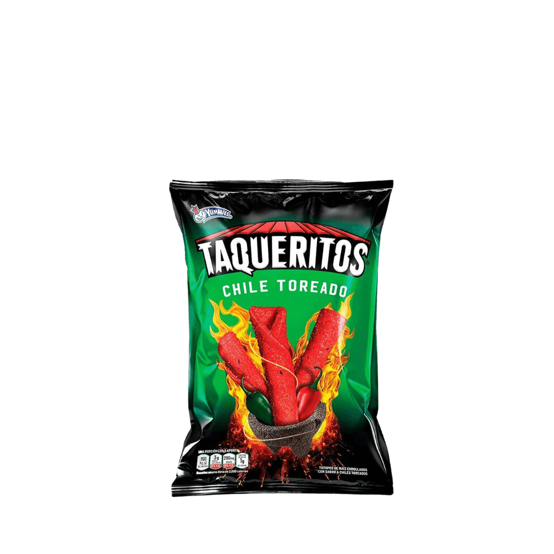 Chips, Yummies, Taqueritos Chile Toreado.