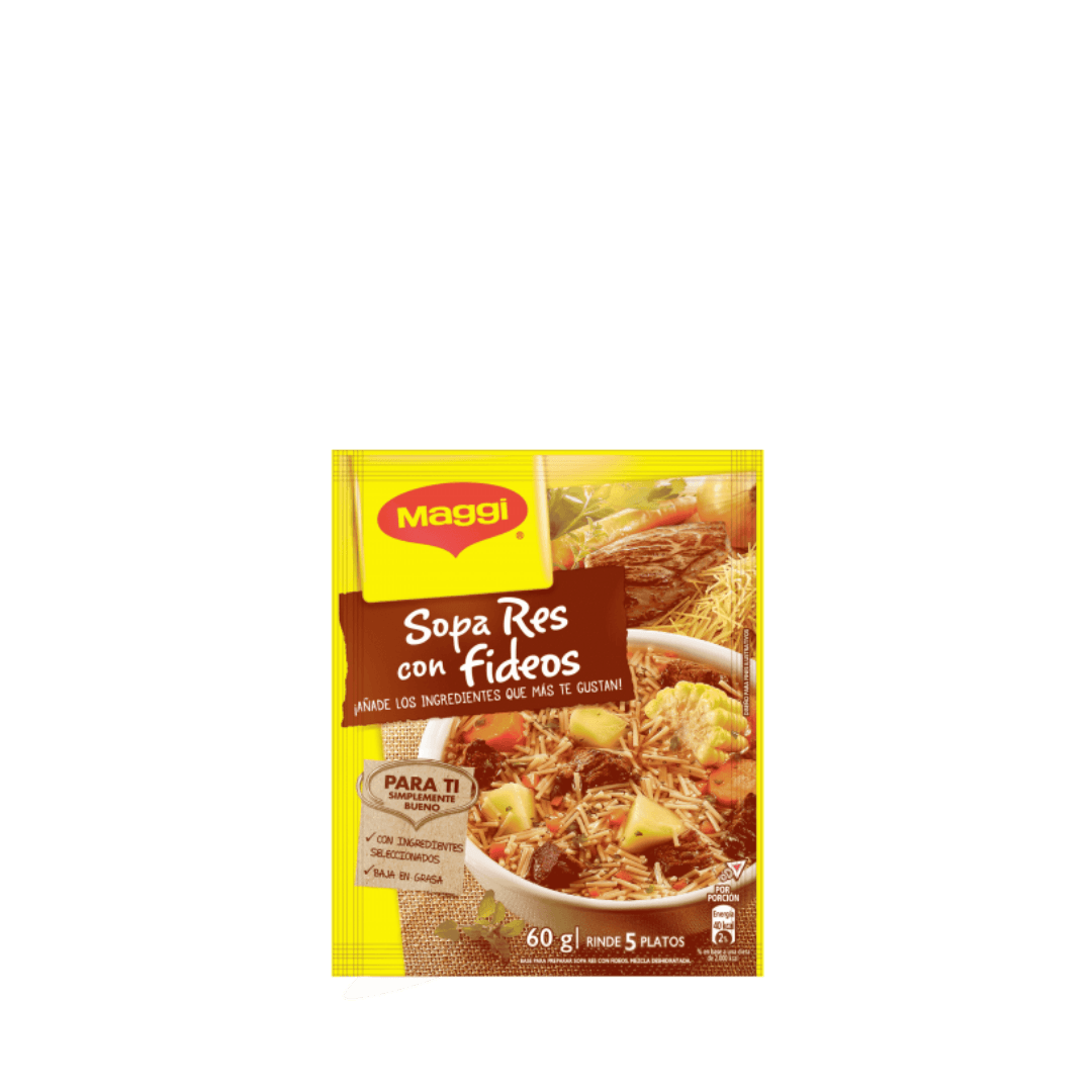 Maggi | Sopa de res con fideos